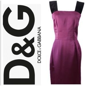 Dolce & Gabana D&G Cocktail Dress Satin Purple Size 4